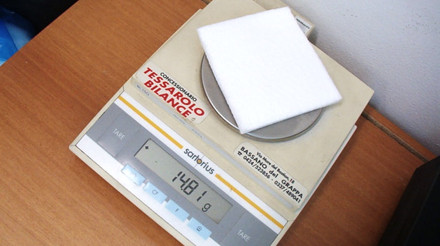 Paraméterek – felülettömeg geotextíliánál